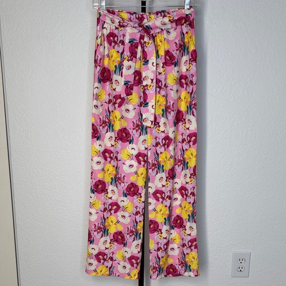 Mayoral Floral Wide Leg Pants - Pink, Yellow, White - Picture 2 of 11